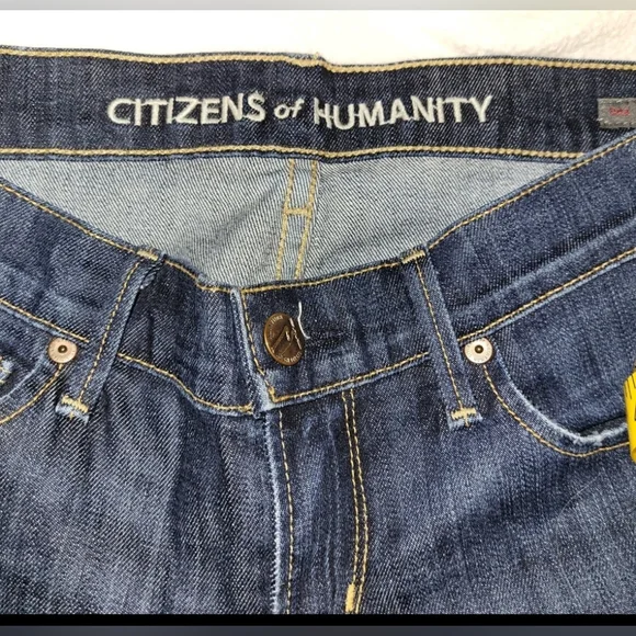 Citizens Of Humanity Dita Jeans Size Petite 26 Blue Denim Low Rise Bootcut - Picture 7 of 13